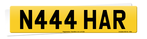 Registration number N444 HAR